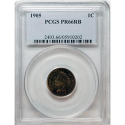 1905 1C PR66 Red and Brown PCGS