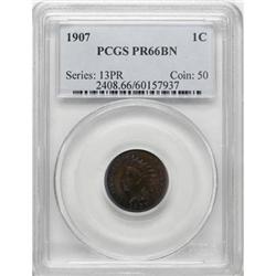 1907 1C PR66 Brown PCGS
