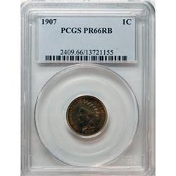1907 1C PR66 Red and Brown PCGS