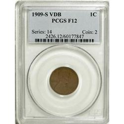 1909-S VDB 1C Fine 12 PCGS