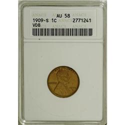 1909-S VDB 1C AU58 ANACS