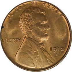 1912-S 1C MS65 Red PCGS