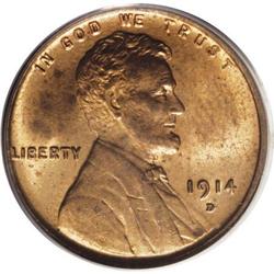 1914-D 1C MS64 Red and Brown PCGS