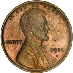 1914-D 1C MS65 Red and Brown NGC