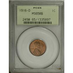 1916-D 1C MS65 Red and Brown PCGS
