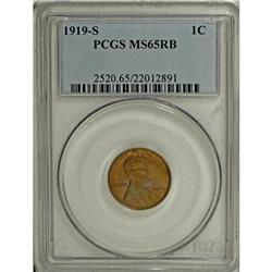 1919-S 1C MS65 Red and Brown PCGS