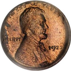 1922 No D 1C Weak Reverse MS63 Red and Brown