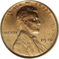 1926-S 1C MS64 Red and Brown PCGS