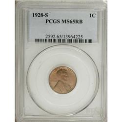 1928-S 1C MS65 Red and Brown PCGS