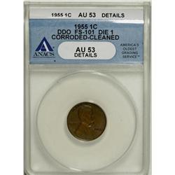 1955 1C Doubled Die Obverse--Corroded,