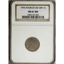 1955 1C Doubled Die Obverse MS61 Brown NGC