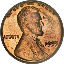 1955 1C Doubled Die Obverse MS64 Red and Brown