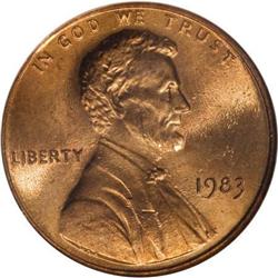 1983 1C Doubled Die Reverse MS67 Red NGC