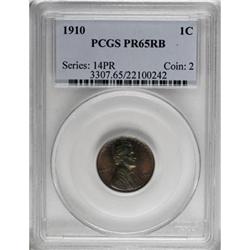 1910 1C PR65 Red and Brown PCGS