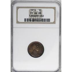 1913 1C PR64 Red and Brown NGC