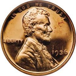 1936 1C Brilliant PR65 Cameo NGC