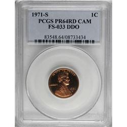 1971-S 1C DDO, Type One, FS-033, PR64 RD PCGS