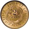 Image 2 : 1864 2C Small Motto MS65 Red and Brown NGC