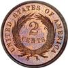 Image 2 : 1867 2C Cameo PR66 Red and Brown NGC