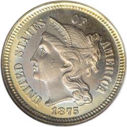 1875 3CN PR66 Cameo NGC