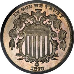 1870 5C PR66 PCGS