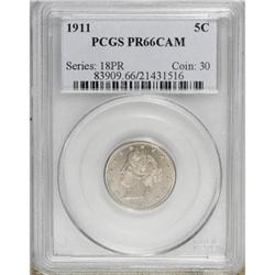 1911 5C PR66 Cameo PCGS