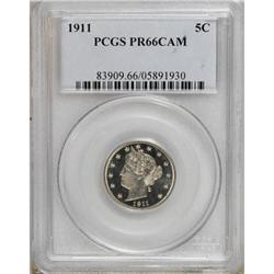 1911 5C PR66 Cameo PCGS