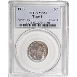 1913 5C Type One MS67 PCGS