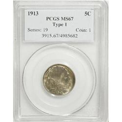 1913 5C Type One MS67 PCGS