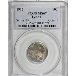 1913 5C Type One MS67 PCGS