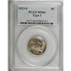 1913-S 5C Type One MS66 PCGS