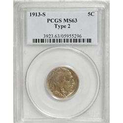 1913-S 5C Type Two MS63 PCGS