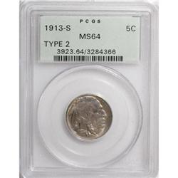 1913-S 5C Type Two MS64 PCGS
