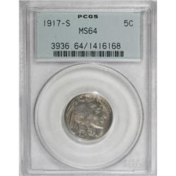 1917-S 5C MS64 PCGS