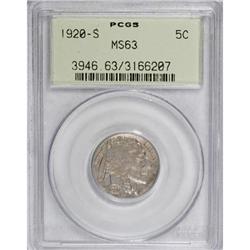 1920-S 5C MS63 PCGS