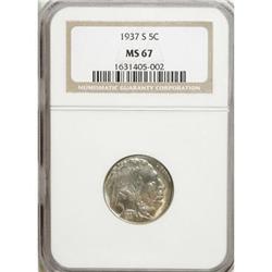 1937-S 5C MS67 NGC