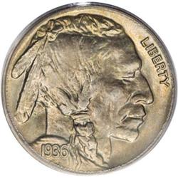 1936 5C Type One--Satin Finish PR67 PCGS