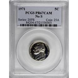 1971 5C No S PR67 Cameo PCGS