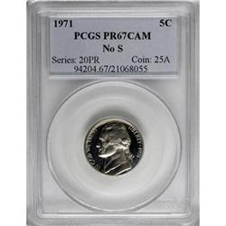 1971 5C No S PR67 Cameo PCGS