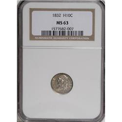 1832 H10C MS63 NGC
