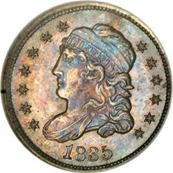 1835 H10C Large Date, Large 5C MS65 NGC