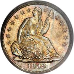 1838 H10C Large Stars, No Drapery MS65 PCGS