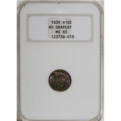 1839 H10C No Drapery MS65 NGC