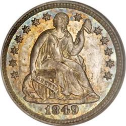 1849 H10C MS67 NGC