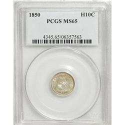 1850 H10C MS65 PCGS