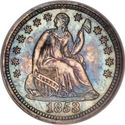 1853 H10C No Arrows MS66 NGC