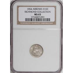 1854 H10C Arrows MS65 NGC