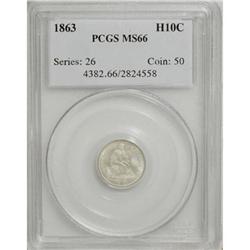 1863 H10C MS66 PCGS