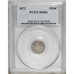 1872 H10C MS66 PCGS