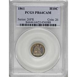 1861 H10C PR64 Cameo PCGS